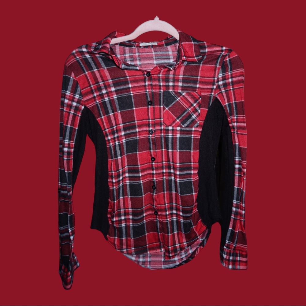 Plaid Print Button Front Shirt